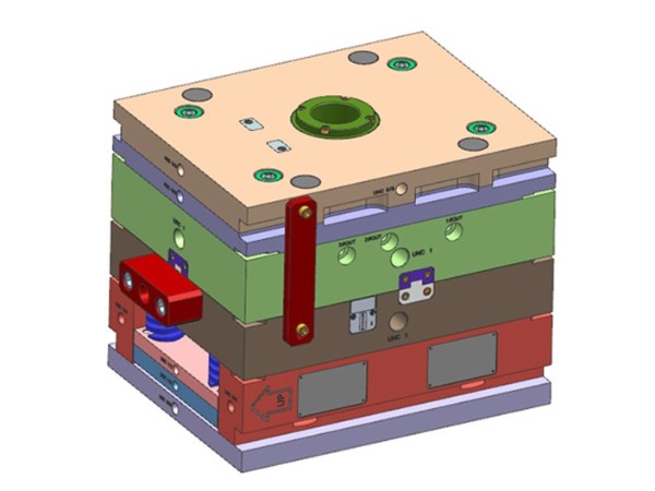 Rear rigid shell two-color mold